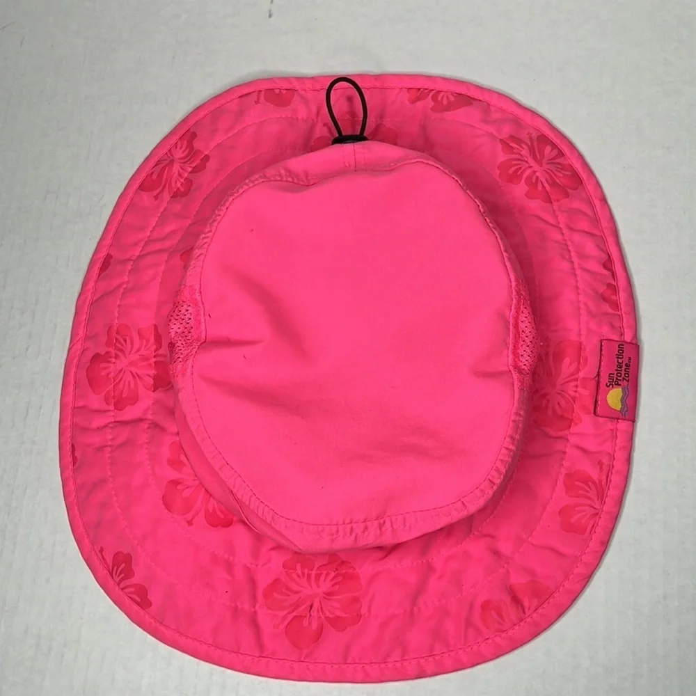 Sun Protection Zone Kids UPF 50+ Hawaiian Pink Safari Sun Hat UV Sun Lightweight
